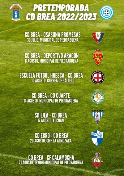 Partidos de pretemporada 2022/2023 del CD Brea