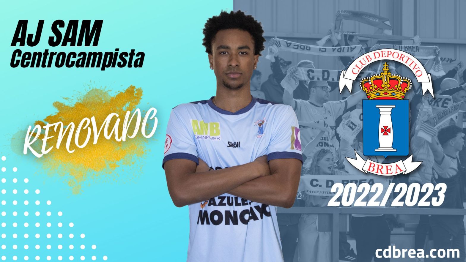 Renovación de AJ como futbolista del CD Brea