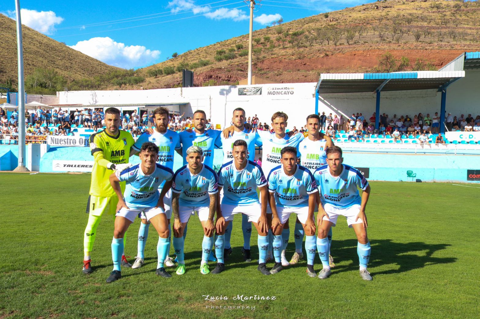Once inicial del CD Brea en su primer partido de liga contra el Arenas Club