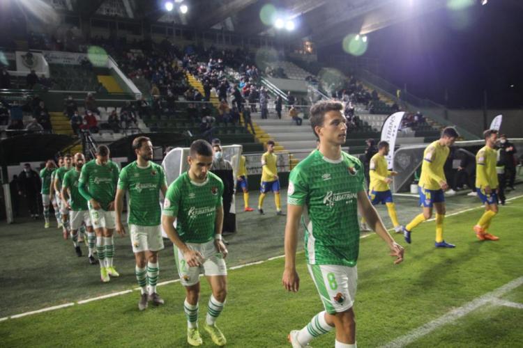 Javi López en un partido con el CP Cacereño.