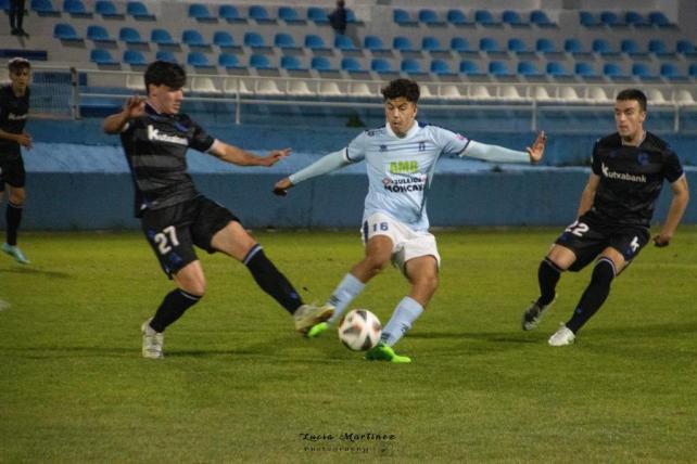Miguel Susarte durante un partido con el CD Brea