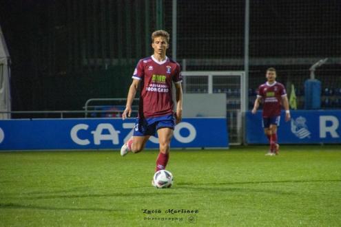 Javi López en un partido con el CD Brea