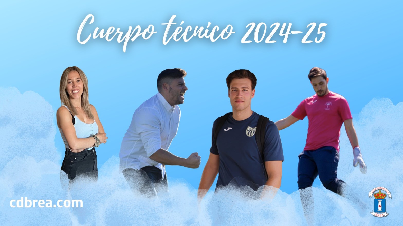 Nuevo cuerpo técnico del CD Brea para la temporada 2024/2025.